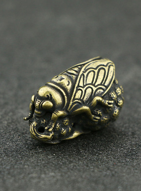 复古纯铜一鸣惊人微雕创意