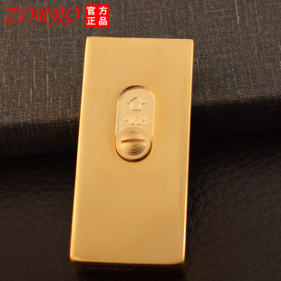 zorro佐罗正品煤油打火机砂轮防风纯铜火柴盒升降光板刻推拉点火