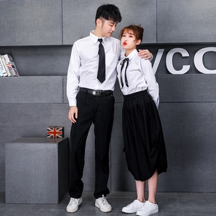 班服学生学院风套装新款情侣装夏季韩国初高中生校服毕业服制服
