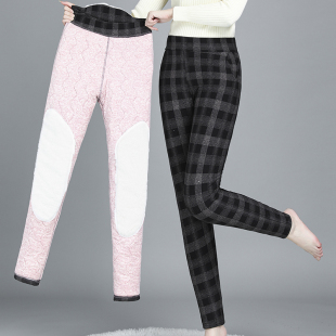 中老年新款裤子秋冬季蚕丝棉加厚高腰妈妈装保暖棉裤外穿宽松奶奶