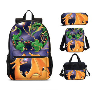 宝可梦卡通儿童书包小学生幼儿园双肩包午餐便当包斜挎包帆布笔袋