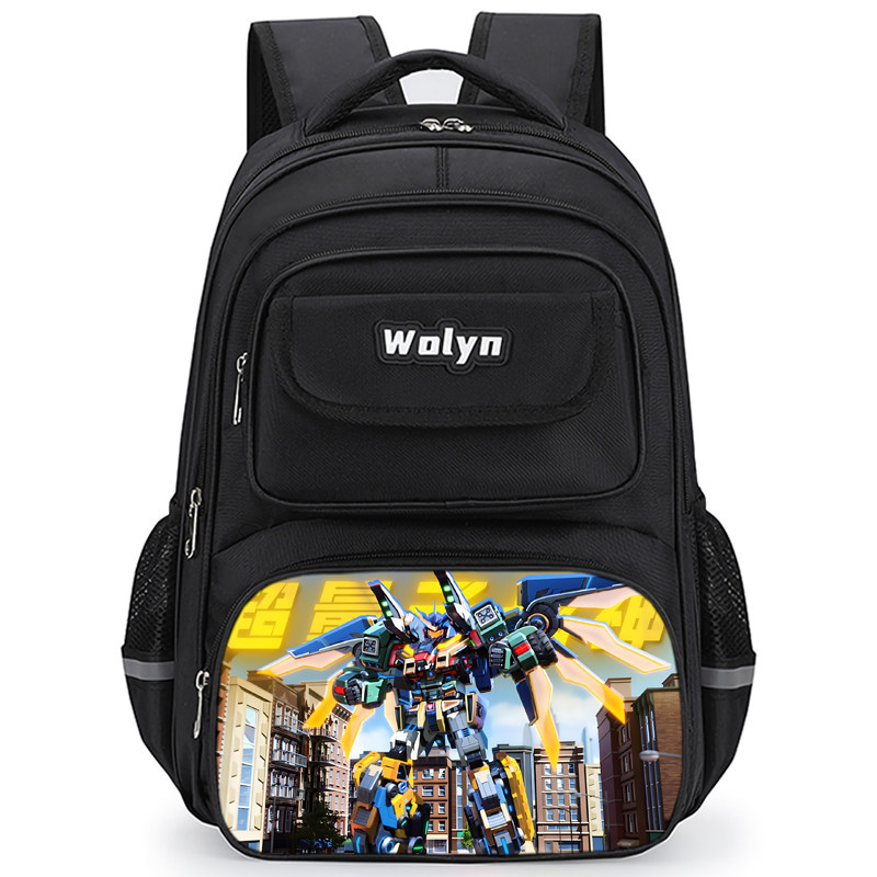 量子战队小学生书包三层多功能包