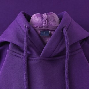 元气满满の酱紫色！450G重磅银狐绒连帽卫衣男女秋冬加绒宽松外套