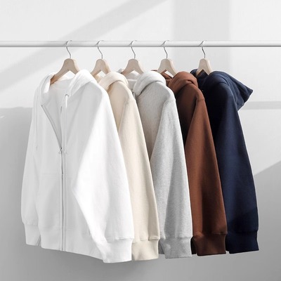 新疆长绒棉！420G重磅拉链连帽卫衣宽松运动开衫外套男女款秋冬季