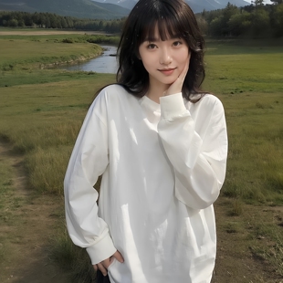 t恤内搭宽松上衣男女款 只做纯棉 长袖 纯白色基础款 400g重磅打底衫