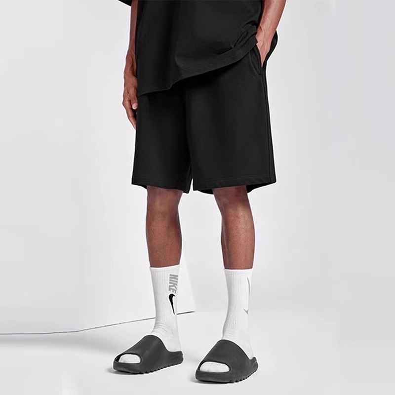 美式重磅440G休闲纯色运动短裤男