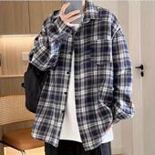 宽松休闲高级帅气潮流百搭学生衬衣薄款 男长袖 外套12 子衬衫 港风格