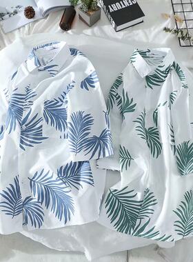 ins宽松沙滩夏威夷海边短袖衣服