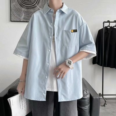 七分袖ins港风韩版潮流日系衬衣