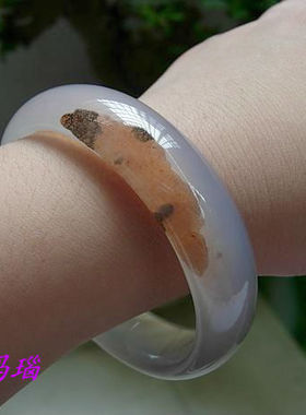 巴西未镶嵌原色玛瑙水晶饰品手镯