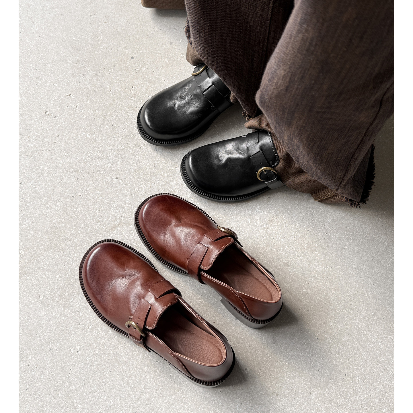 百搭配长裤英伦复古布洛克小皮鞋黑色都市俏皮显瘦简约休闲女单鞋,女鞋,棉鞋,淘宝优惠券,粉丝福利购,淘宝优惠卷