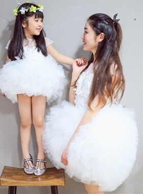 模特走秀演出礼服女童婚纱花童蓬蓬裙幼儿童生日小礼服公主连衣裙