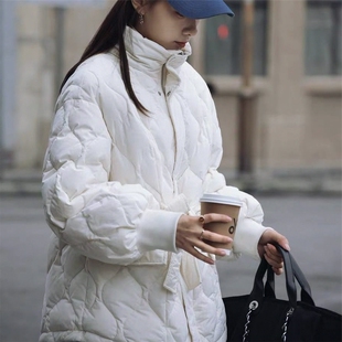 冬新款中长款棉服女学生韩版宽松棉袄潮ins收腰显瘦加厚棉衣外套