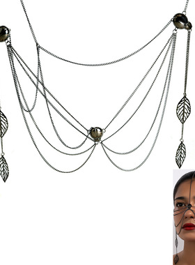 欧美朋克风异形流体面饰鼻饰机械血刃面罩万圣节舞会聚会Paty面具