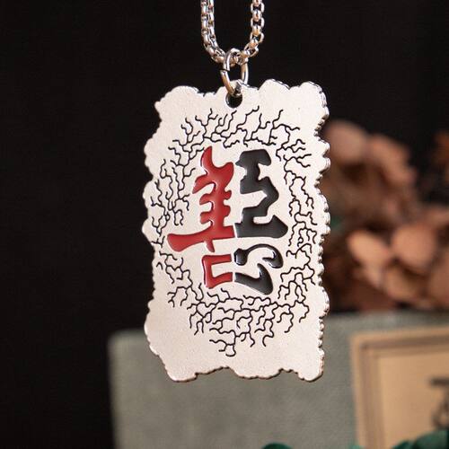 夸张善恶项链朋克吊牌善恶吊坠