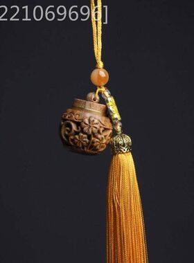 创意香囊手机链绿檀镂空挂件扩
