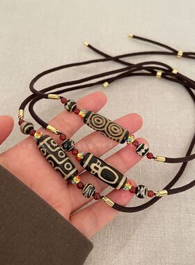 配饰项链毛衣情侣设计九眼天珠高级中式女小众藏式民族复古