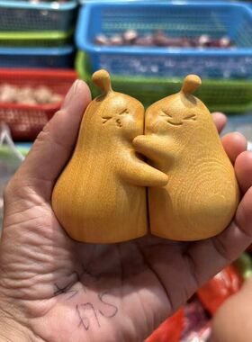 纪念永不创意情人节木雕手工摆件