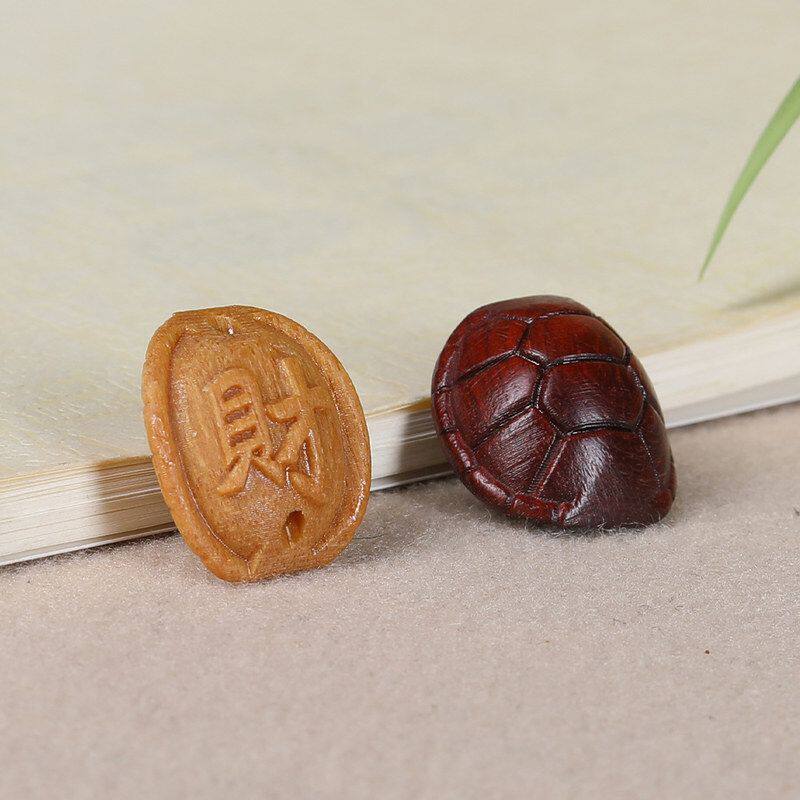 佛珠雕刻厂家diy龟甲配件紫檀文玩实木吊坠手机富甲一方手串