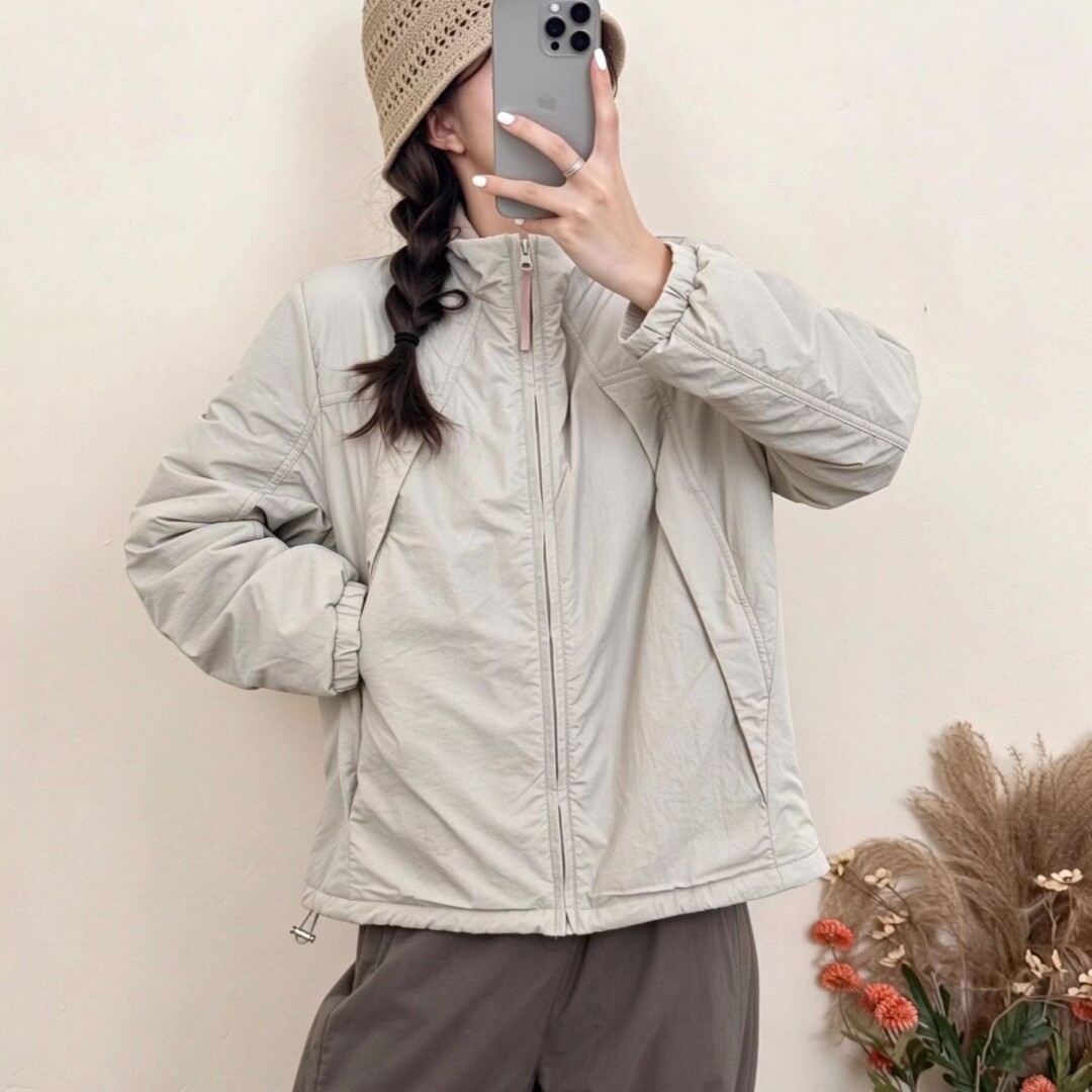 2026秋冬防风保暖立领棉服女休闲宽松显瘦轻量夹棉外套保暖上衣