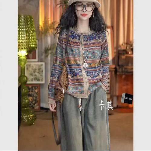 棉线单排扣圆领开衫针织开衫