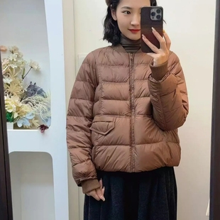 羽绒服女2025冬季新款棒球领韩版90白鸭绒宽松气质加厚短款外套潮