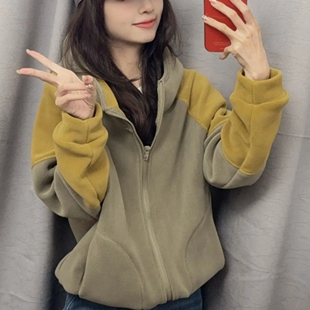 2025秋冬新款双面奥粒绒显瘦保暖防风撞色连帽厚外套女潮