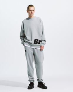 日单FCRB 秋冬新款 高克重刺绣字母加绒圆领卫衣