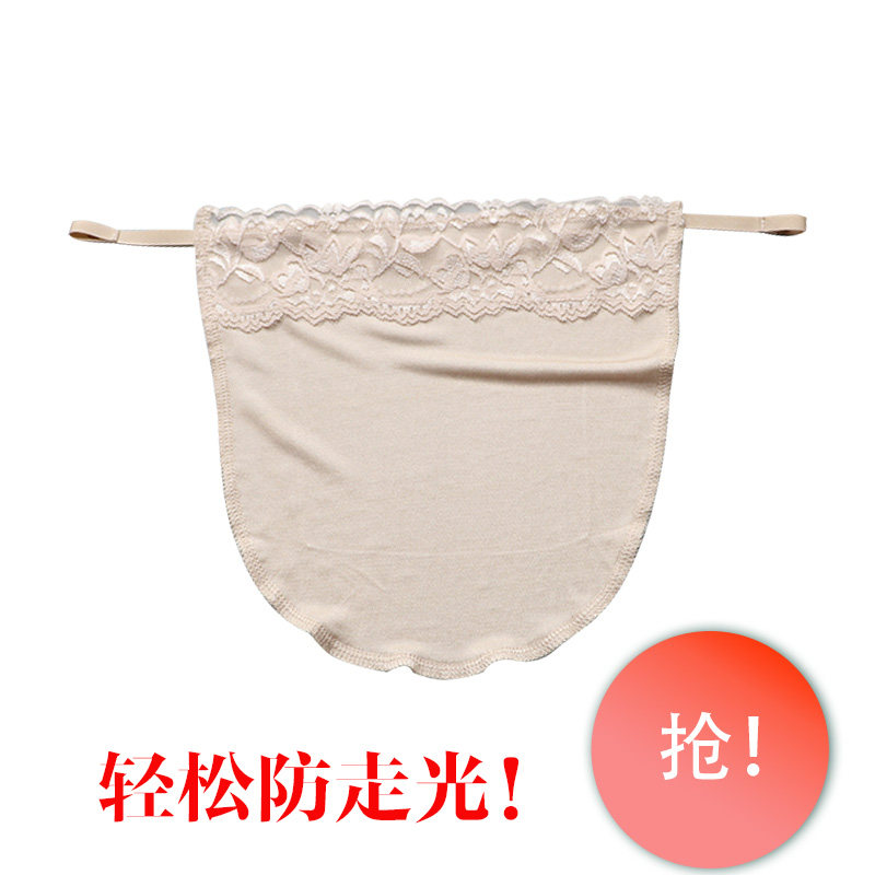 天然绢丝真丝女士防走光胸片 精致短款隐形蕾丝花边一片式抹胸