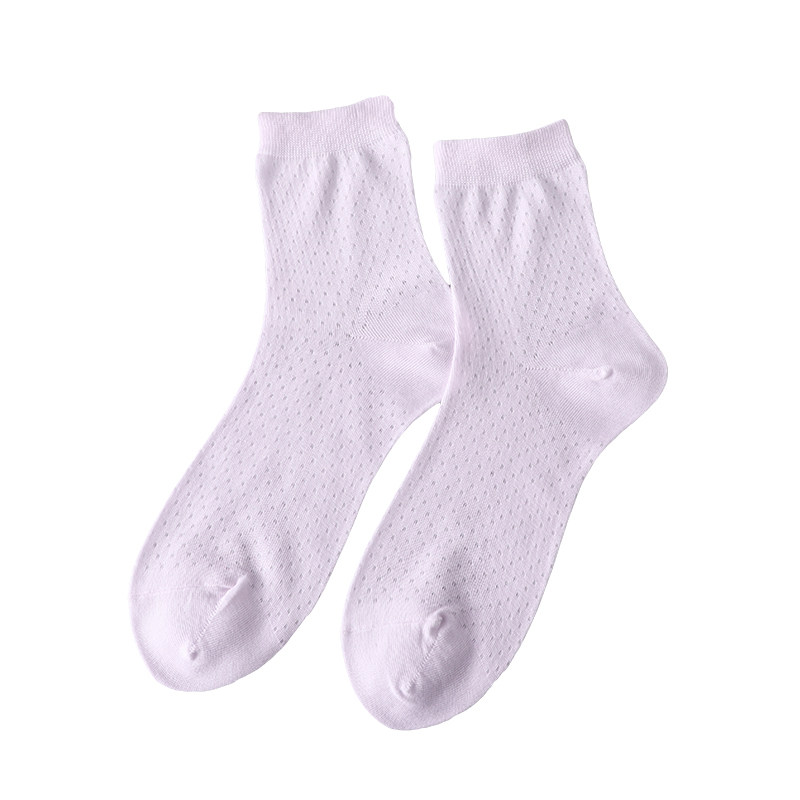 薄款透气孔真丝休闲女袜 桑蚕丝透气不闷脚亲肤舒适无骨中筒袜子