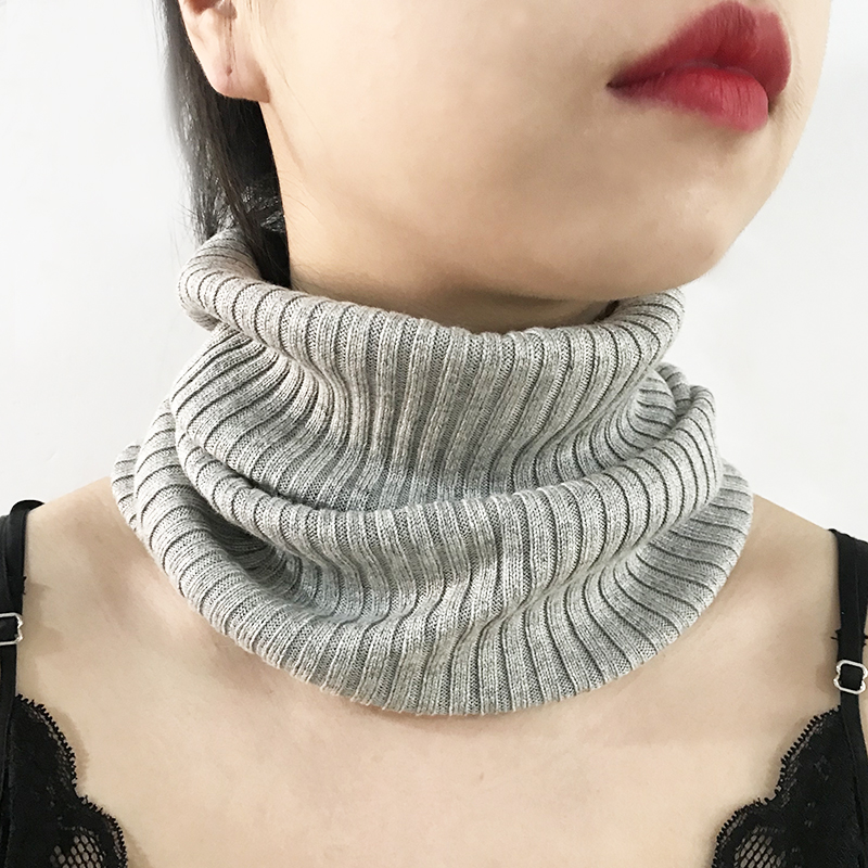 秋冬款真丝羊绒围脖骑行防风羊毛