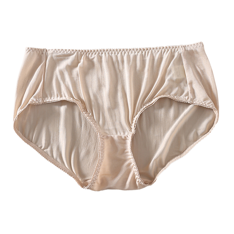 桑蚕丝透气无痕中腰三角内裤