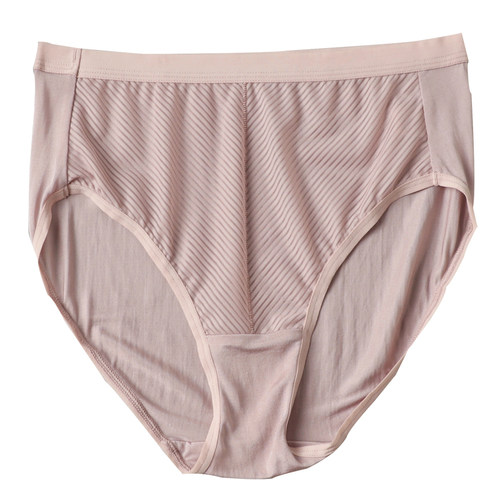 中高腰包臀针织真丝内裤