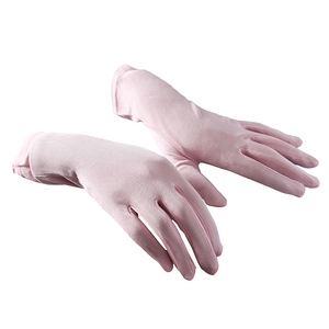 针织100%桑蚕丝防晒手套女真丝护肤保暖分指开车手套四季日常可用