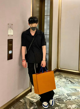 半袖发型师美发造型师宽松衬衫