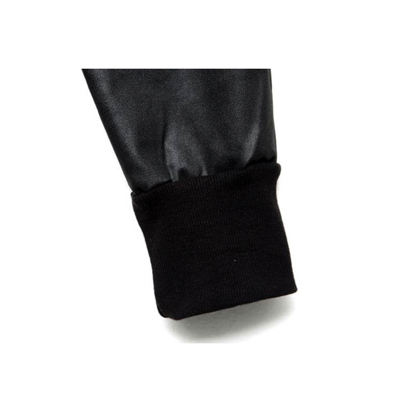 PENGBEI 남성 겨울 캐주얼 가죽 바지 대형 레이스 업 일본식 펑크 스타일 무대 나이트 클럽 바지 8004