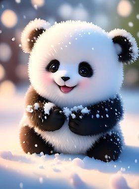 可爱熊猫大熊猫自愈系自粘贴画汽车贴纸海报装饰画墙面装饰柜子