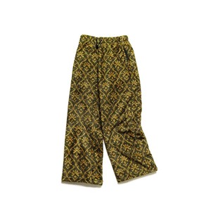 日系休闲羊羔毛印花花卉保暖宽松直筒长裤 平田和宏 KAPITAL 24AW