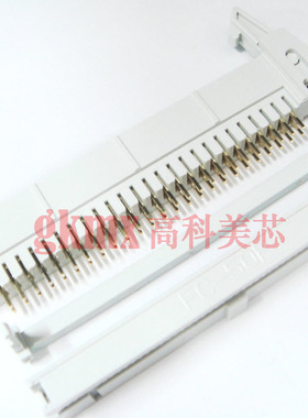 连接器-接插件 灰色牛角座DC2-50TS+FC压线头 2.54间距 直脚 1套