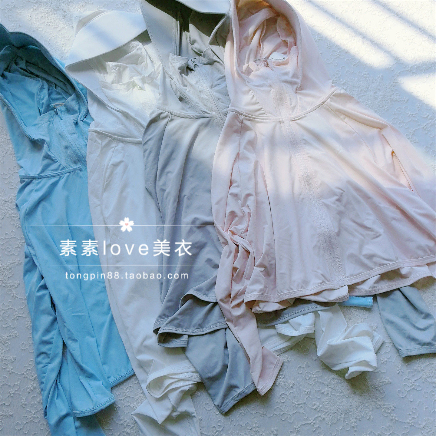 特 壁入款~三件包邮 国贵女小中大童110-160连帽皮肤衣斗篷防晒衣