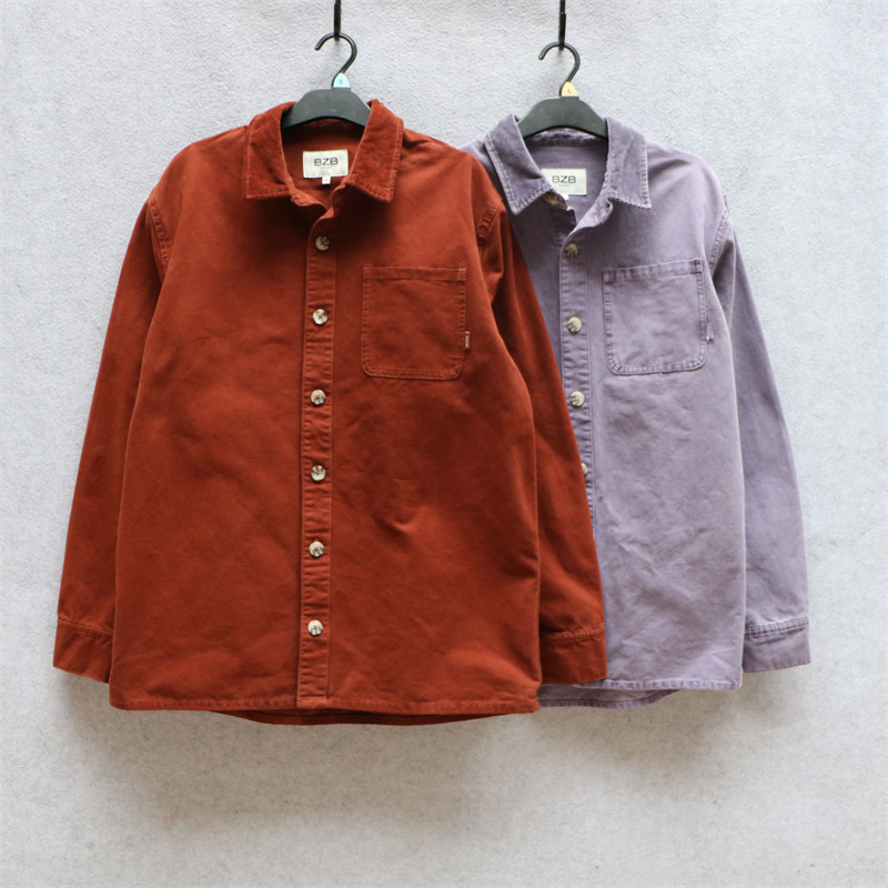 男士休闲工装衬衣长袖夹克外套