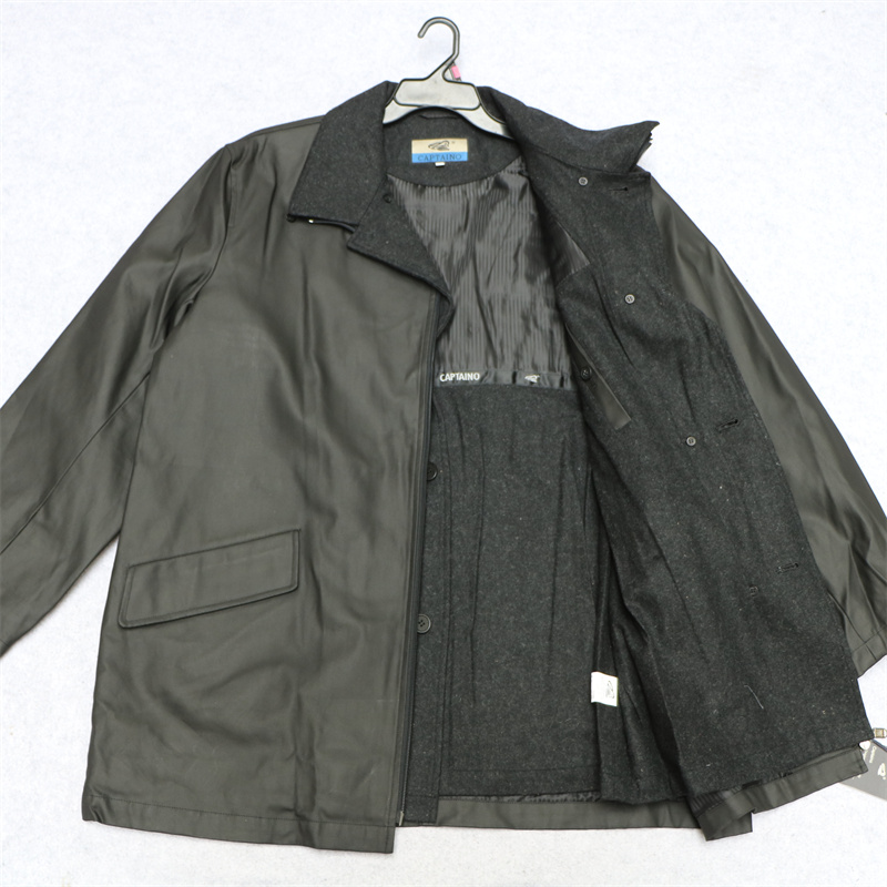 涂层防水防风中长款棉衣工装外套