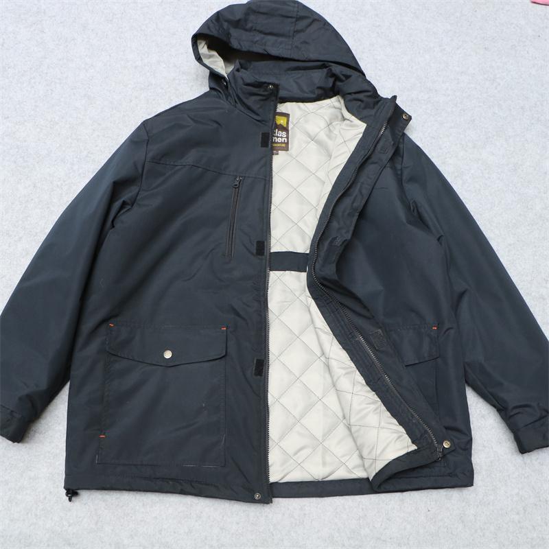 欧码秋冬夹棉多口袋工装棉衣户外防风防水冲锋衣连帽保暖棉服大码