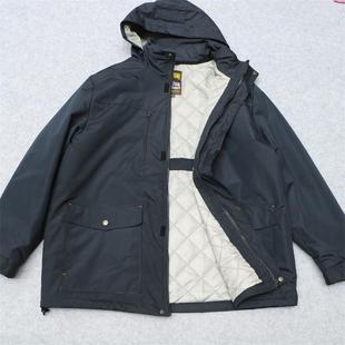 棉衣户外防风防水冲锋衣连帽保暖棉服大码 欧码 秋冬夹棉多口袋工装