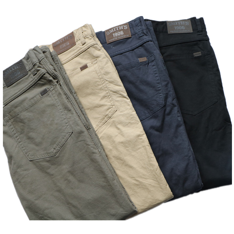 秋冬季加绒纯棉厚款工装直筒裤