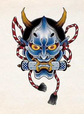zingtattoo般若日式和风浮世绘纹身贴纸ins网红防水防汗非永久