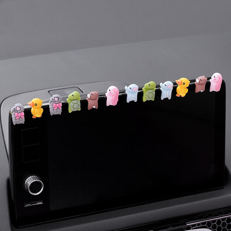 车载可爱摆件中控屏幕趴趴公仔电脑显示器装饰汽车内饰治愈小乌龟