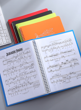 多功能A4曲谱钢琴谱五线谱乐谱夹册多层插页袋式透明文件夹资料册