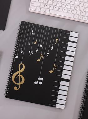活页A4文件夹插页袋式吉他钢琴谱曲谱乐谱夹透明资料册黑色大容量