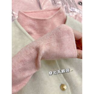 简单干净气质的穿搭!纯色小众长袖打底衫女秋冬百搭气质修身上衣